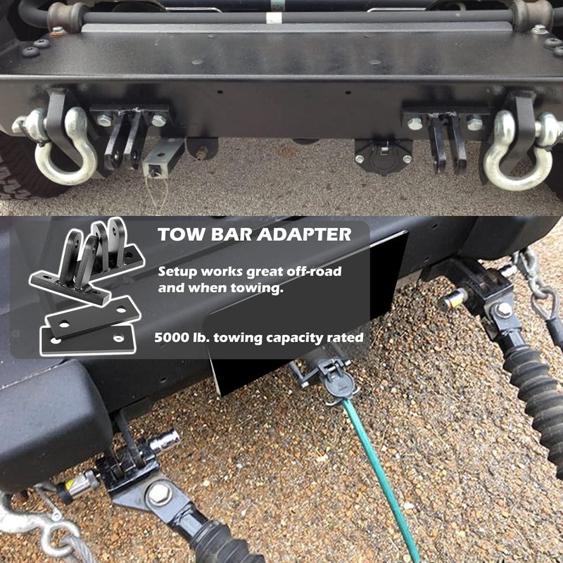 Sunluway Replace for Blue Ox BX88230 Universal Bolt-On Base Plate Tow Bar Adapter Bracket Kit for Blue Ox Tow Bars Flat Towing, General Purpose Adapter Kit Fits Most Vehicles, Heavy Duty 5000 lbs Rated - Image 5